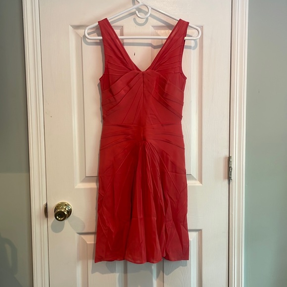 Zac Posen Silk Salmon Dress size 2 - Picture 2 of 10
